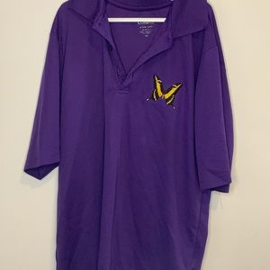 💜 PURPLE POLO LIGHT WITH EMBROIDERED BUTTERFLY